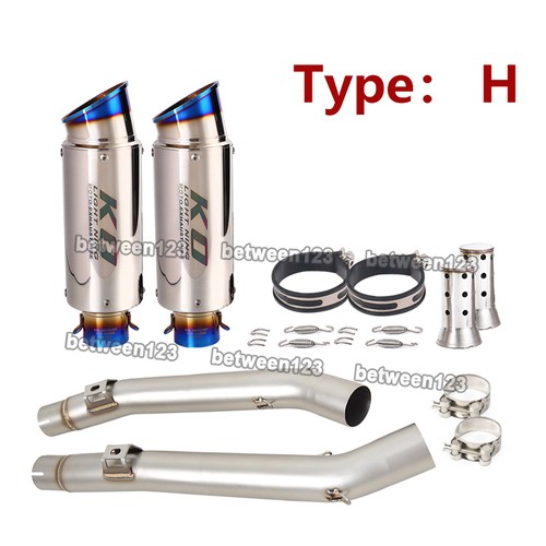 Slip For Suzuki Vstrom 1000 DL1000 2002-2013 Exhaust Mid Link Black Muffler Pipe - Picture 9 of 15