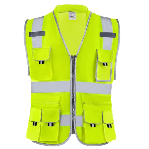 VEVOR Safety Vest Reflective Yellow Work Vest with 10 Pockets for Men & Women image 9