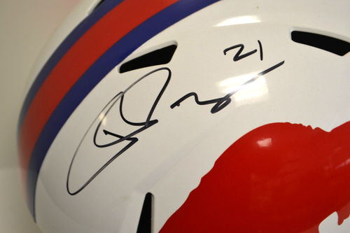 Jordan Poyer Bills Autographed Full Size Replica Helmet w/Total Sports COA FR - Picture 2 of 4