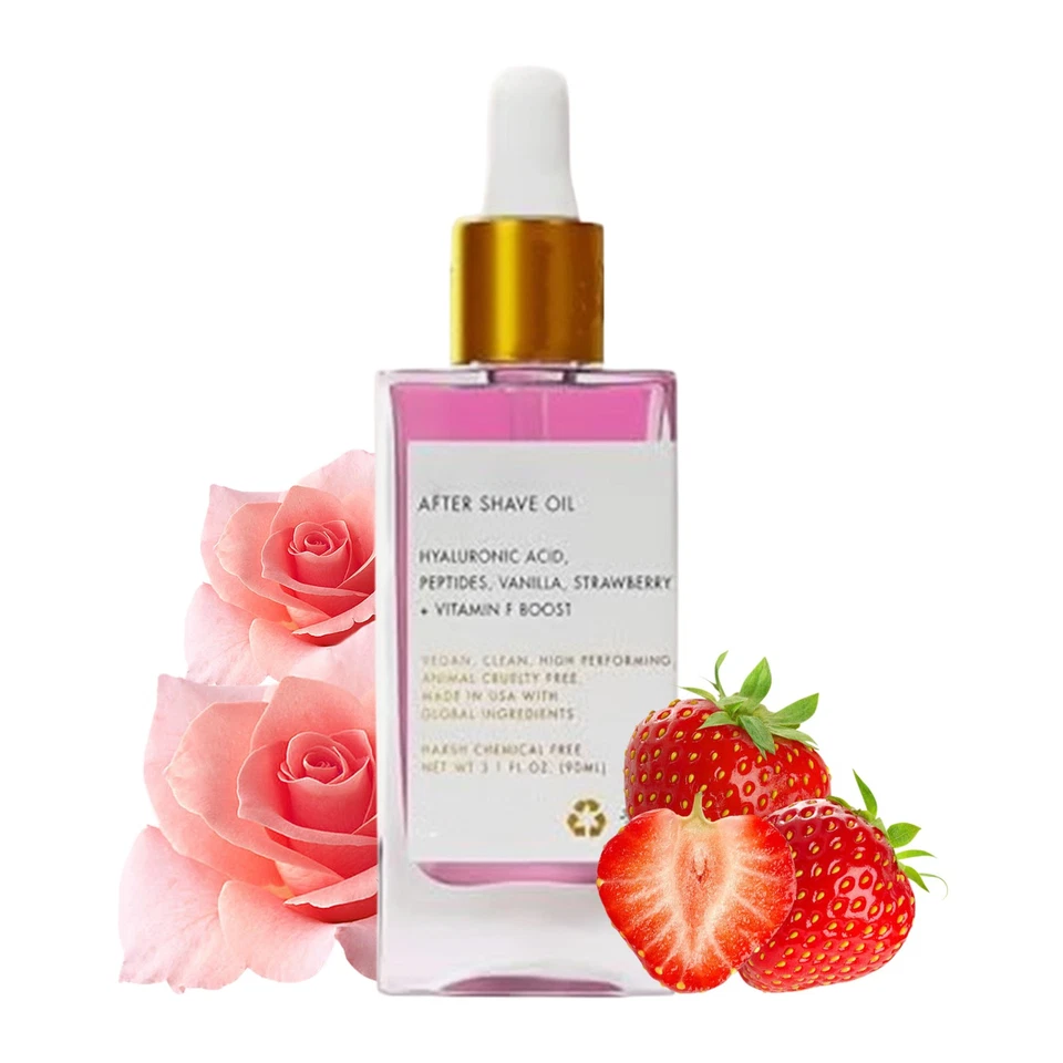 Strawberry Vanilla After Shave Oil women for Smooth Skin, Soft Serve:.90ml - image 2 of 4