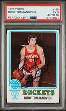 1973 Topps #145 Rudy Tomjanovich Signed Rockets HOF Auto PSA 5 DNA 10 Auto Pop 2