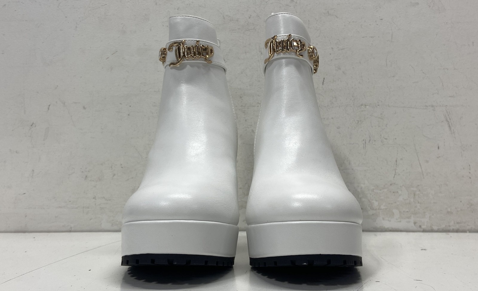 Juicy Couture White Leather Python Boots Women's … - image 2