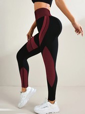 Women High Waist Seamless Yoga Leggings Runner Gym Workout Fitness Pants UK