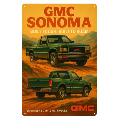 GMC Sonoma Auto Metall Poster - Blechschild - Größe: 20 x 30 cm