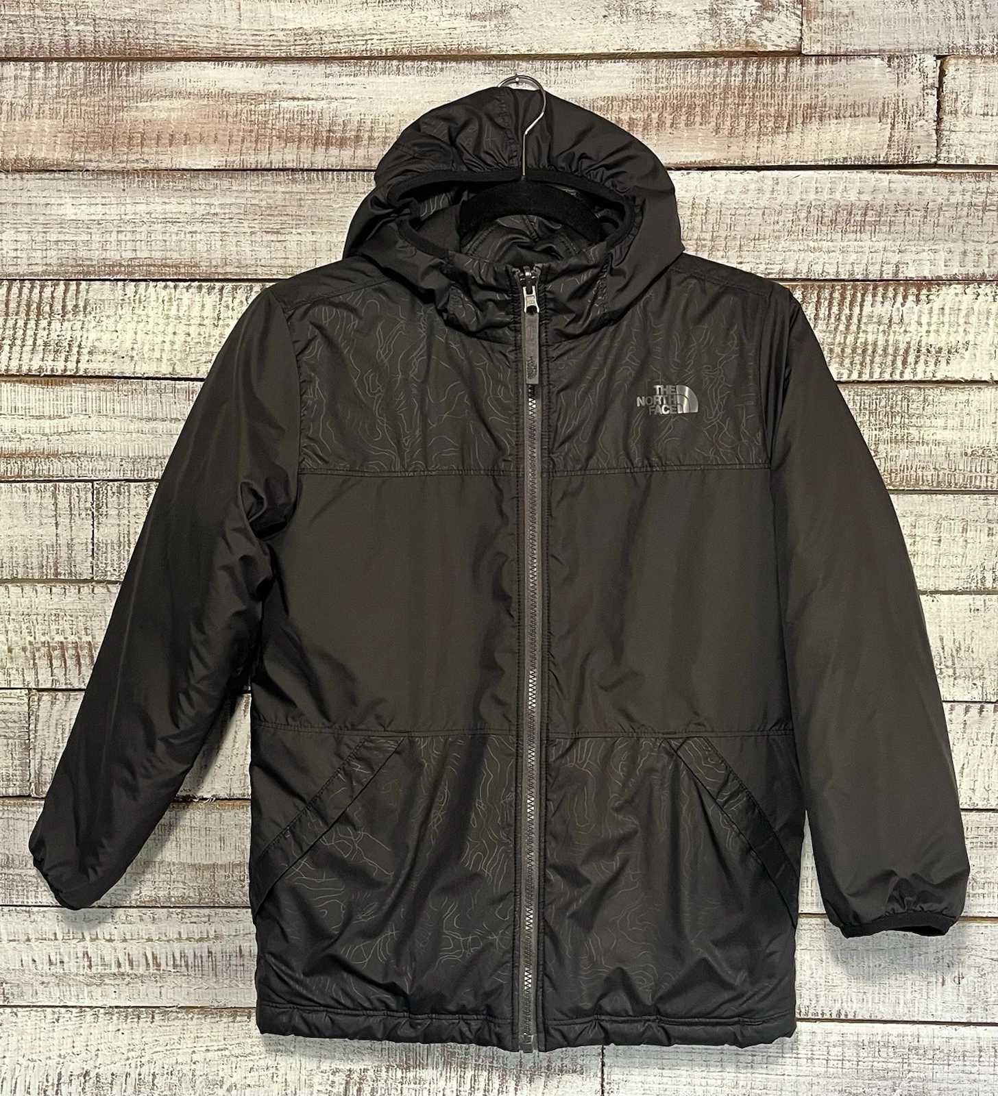 The North Face Black Reversible Puffer Jacket Youth Size M
