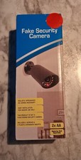 1 Fake Security CCTV Camera Dummy Camera Black w/ Flashing Red LED Light