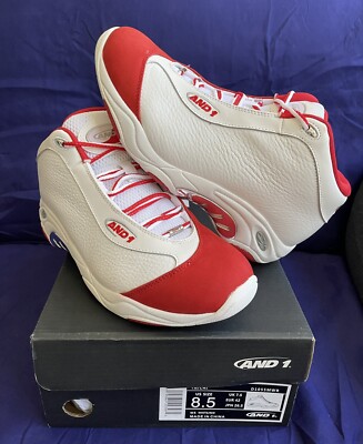 DS AND 1 Tai Chi LX White Red Sz 8.5 D1055MWR Basketball Vince