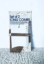 Cake Decorating Comb Icing Smoother Edge Frosting Tool Scraper Spatula  Set of 2