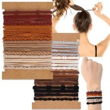 32PCS Boho Hair Bracelets for Women Elastic Bracelets Hair Ties No A Style