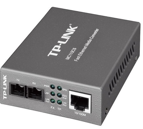 TP-Link MC110CS 10/100Mbps Single-Mode Media Converter Convert 100BASE-FX Fiber - 第 1/1 張圖片