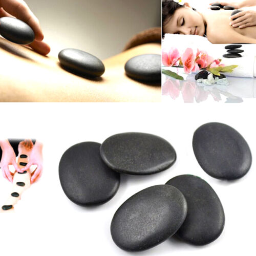Juego de 7 piezas de masaje con piedras calientes útiles rocas de basalto 3*4 cm tamaño negro N T-KN - Imagen 1 de 6