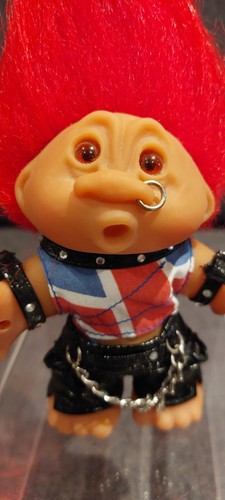 Vintage Dam Punk Rocker Troll Original Good Luck Troll no Guitar - Picture 4 of 10