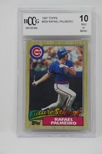1987 Topps #634 Rafael Palmeiro Rookie Cubs Beckett 10 MINT OR BETTER
