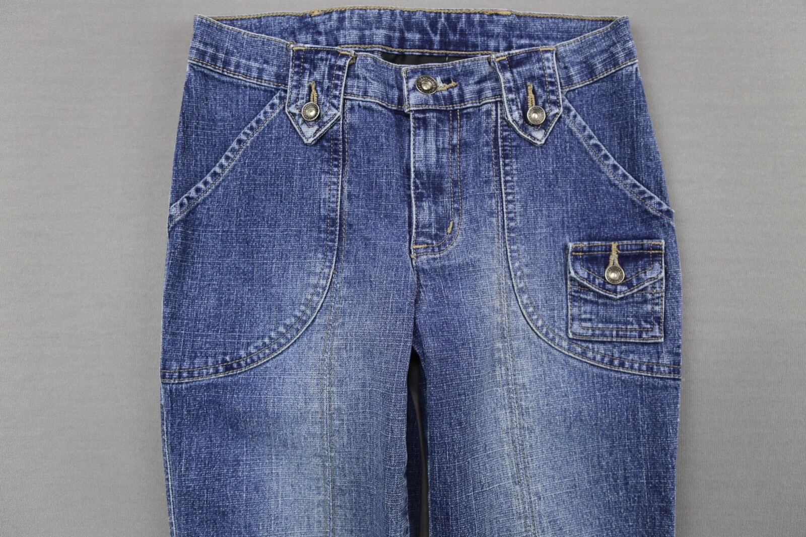 Vintage Womens DKNY Jeans Boot Cut Split Leg Mid Rise Size 0 (27x30) image 2