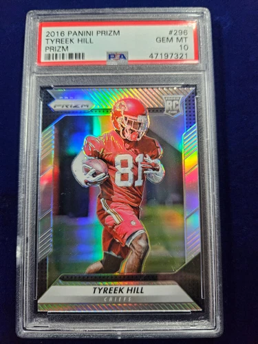 🌟2016 Prizm Tyreek Hill Silver Prizms Rookie RC #296 PSA 10 GEM MINT Chiefs