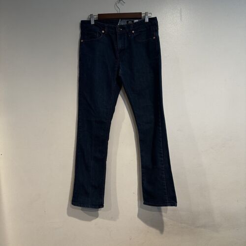 Volcom Mens Vorta Slim Straight Jeans 31x 30 Blue Medium Wash Denim Nice
