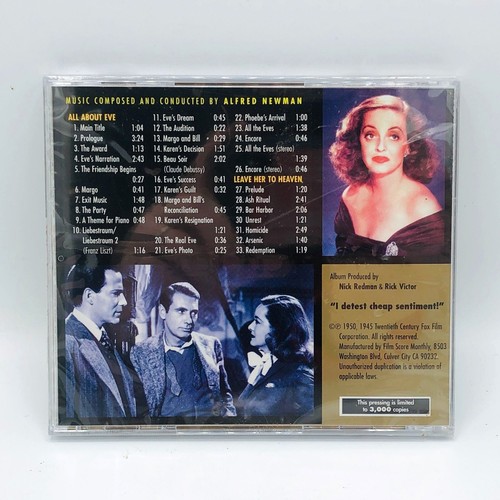 All About Eve, Leave Her To Heaven, Alfred Newman, FSM Vol.2 No.7, CD - Picture 2 of 2