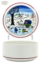 Villeroy & Boch NAIF CHRISTMAS HORSE CARRIAGE 4" Lidded Trinket Candy Box LaPlau