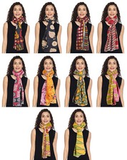 50 Pc Lot Vintage Kantha Handmade Scarf Fashion Bandana Assorted Cotton Stole