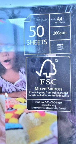 Tesco Finest A4 Super Glossy Inkjet Photo Paper 50 Sheets Brand New - Afbeelding 3 van 6
