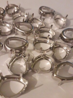 5 Stück 13*18 mm Silber Fassungen Tear Drop 4 Löcher Birne Claw DIY-Schmuck
