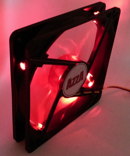 Paquete de 2: NUEVO AZZA 130mm Rojo LED 3/4pin Molex Gaming PC Estuche Ventilador de Enfriamiento con Tornillos - Imagen 5 de 12