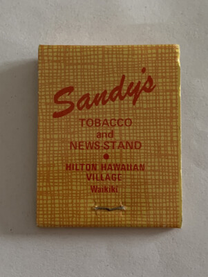 Sandy s Camera Tobacco Newstand Hilton Village Waikiki HI Rare Vtg. Matchbook