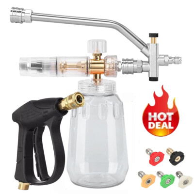 #ad Pressure Washer Gun Car Wash Soap Lance Cannon Spray Jet Bottle Snow Foam Kit $5.99