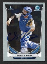 2014 BOWMAN CHROME CDP 38  Chase Vallot  KC ROYALS  SIGNED AUTOGRAPH AUTO COA