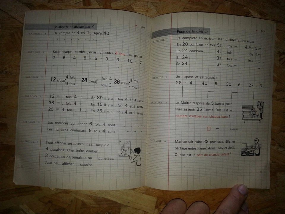 cahier d'exercices calcul CE1 Ardiot Wanauld Budin 1965 TBE rare - Photo 3/4