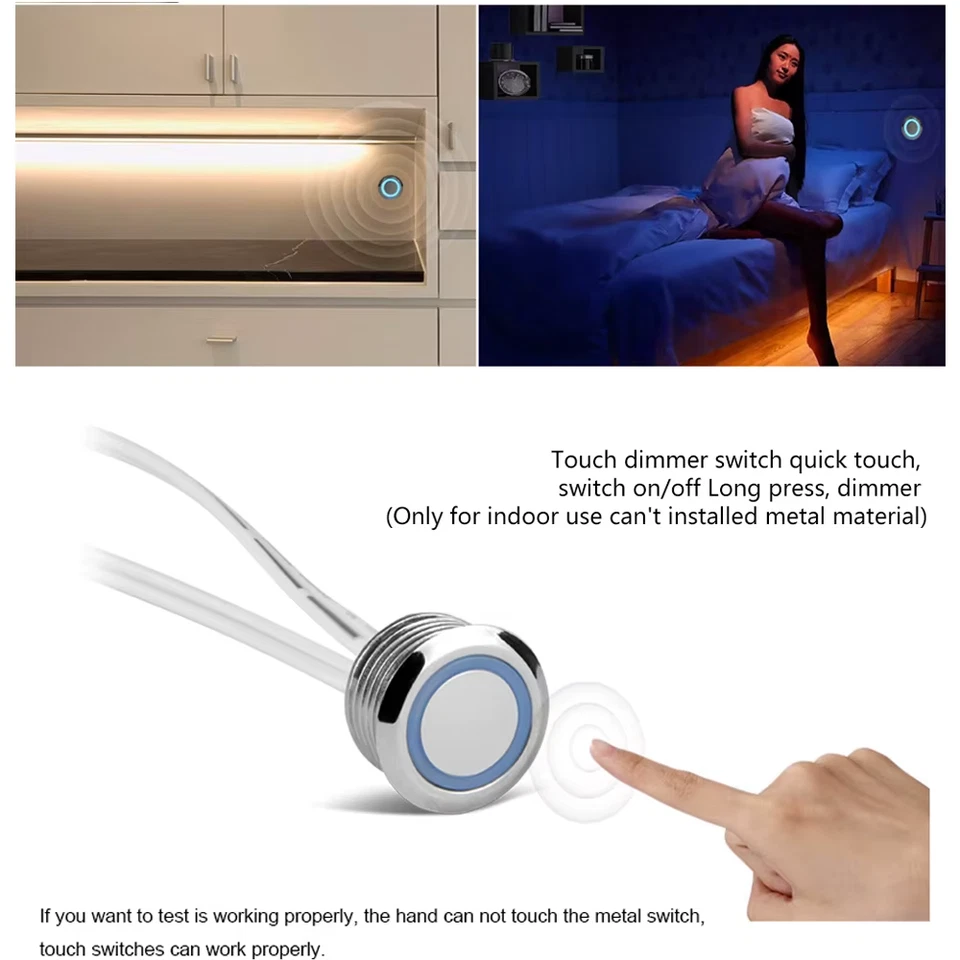 LED Dimmer 5V 12V 24V Touch Sensor Control Switch Button Control Stepless Dimmab - Image 4 of 4