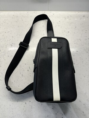 Bally Mens Stripe Sling Bag