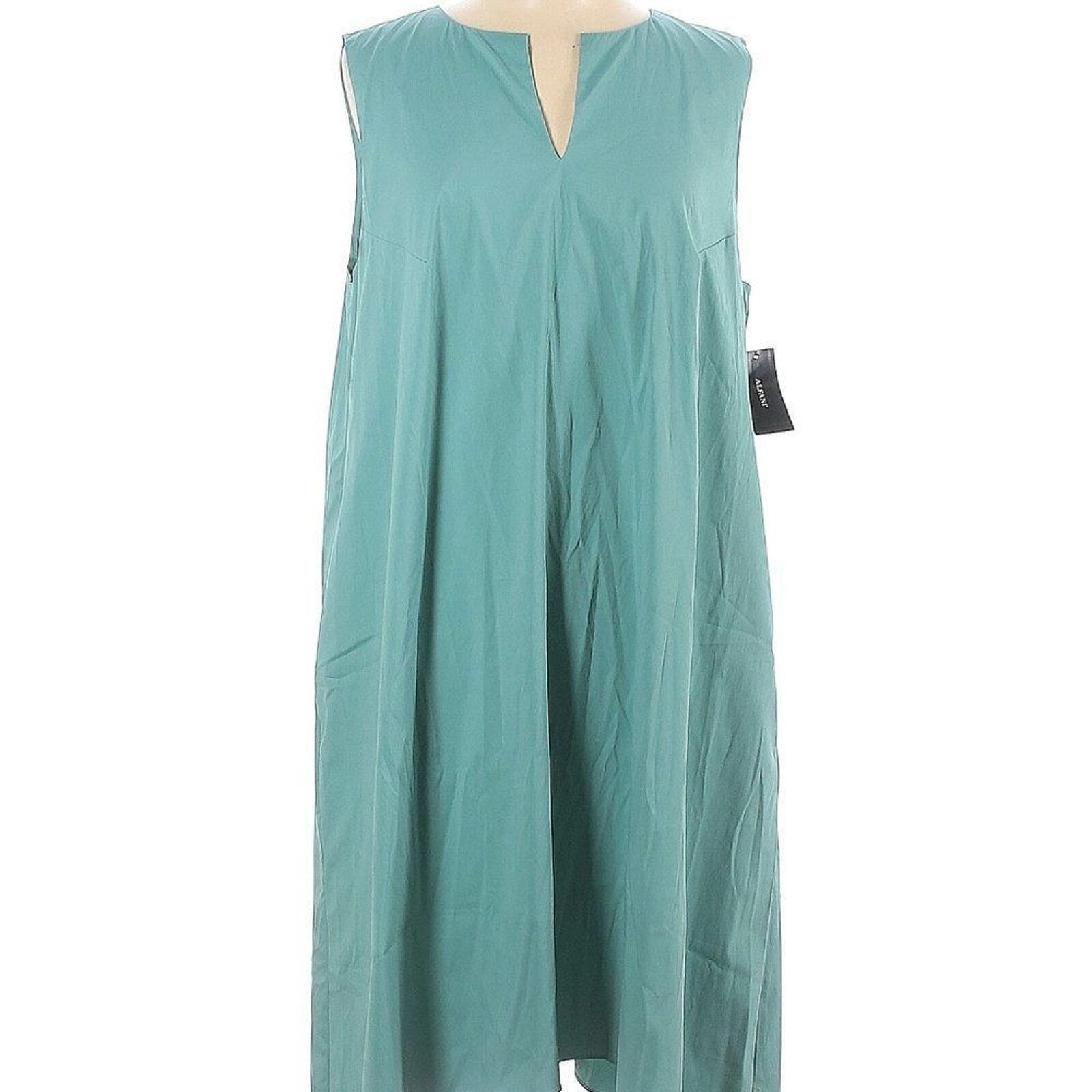 Vestido para mujer Alfani Deco Breeze con bolsillos - Precious Jade - Talla grande