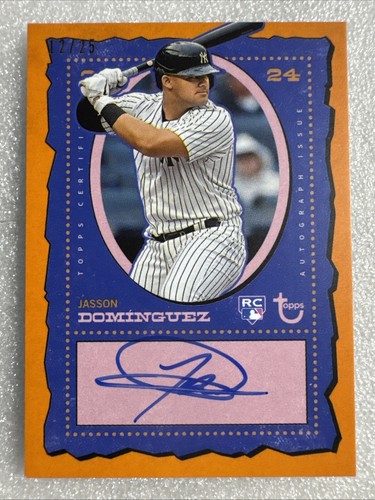 2024 Topps Brooklyn Collection Auto-Orange•Jasson Dominguez-OF-RC-Yankees•12/25