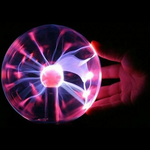 Plasma Ball Light, 6 Inch Touch Sensitive Glass Lightning Plasma Ball Light, 6 Inch Touch Sensitive Glass Lightning