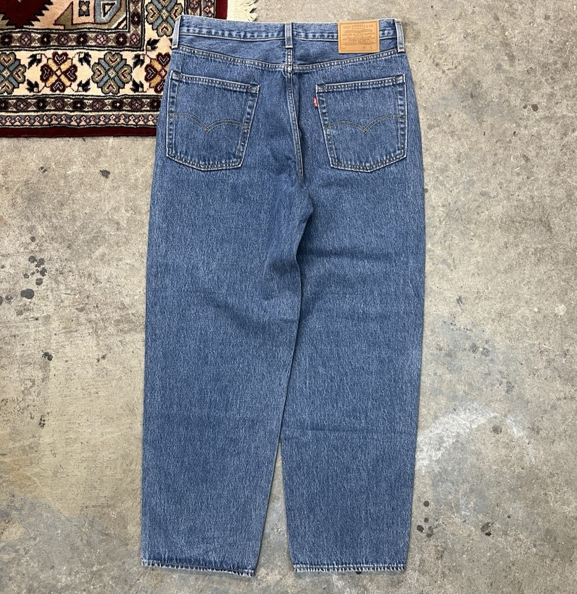 Levis Stay Baggy Tapered Premium Jeans Blue Denim 34x30 A2044