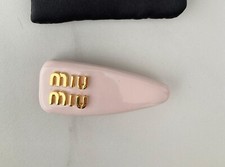 Miu Miu Pastell Rosa Logo Haarspange. Original. Top Zustand.