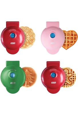 Dash Holiday Mini Waffle Maker set of 4