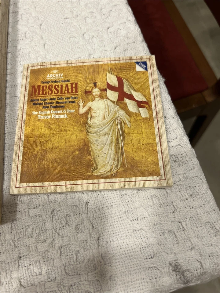 HANDEL Messiah Auger von Otter Chance Crook Tomlinson Pinnock 2-cassette box set Foto 3 de 4