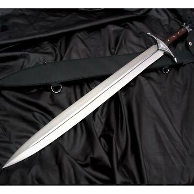 30''OVERALL RARE HAND MADE D2 FULL TANG DAGGER SWORD WITH WOOD HANDLE