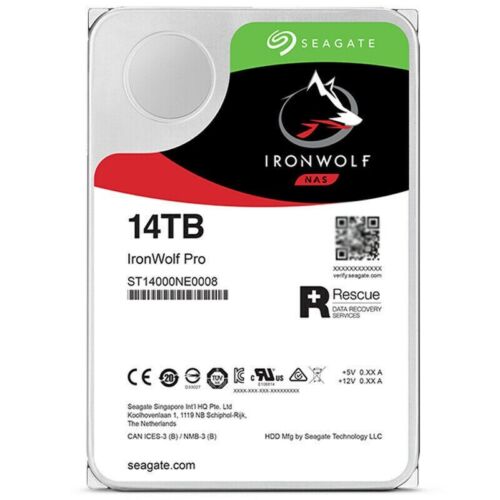 Disque dur Seagate IronWolf Pro NAS ST14000NE0008 14 To 7 200 tr/min SATA 6,0 Go/s 256 Mo - Photo 1 sur 3