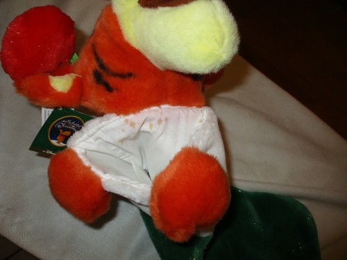 disney store plush head CHRISTMAS STOCKING Tigger Winnie Pooh Plush ear muff - Picture 5 of 5