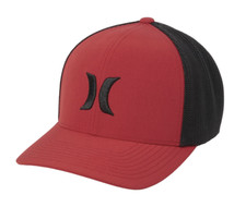 HURLEY RED ICON TEXTURES HAT SIZE S/M AV4716 605