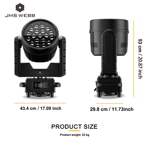 SHEHDS LED Beam+Wash 19x15W/ 19x20W/ 19x40W RGBW Zoom Big Bees Eyes Lighting - Picture 85 of 104