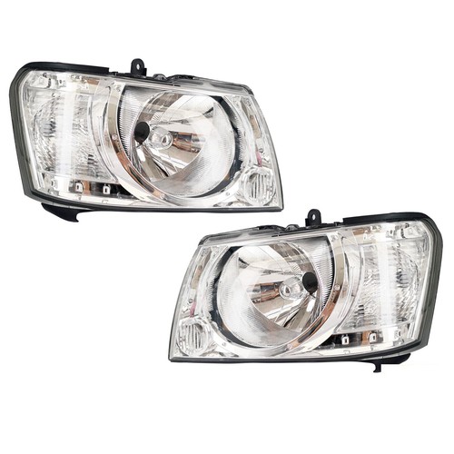 Pair Head Lights For Nissan Patrol GU Ute Y61 2004-2015 Wagon LH+RH Front Lamps - Picture 15 of 17