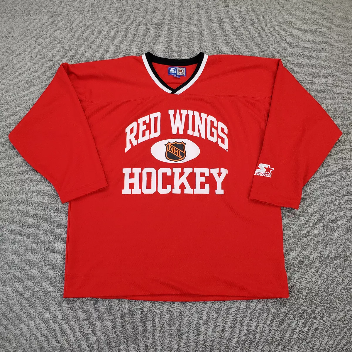 Red Wings Jersey Men s Large Starter Hockey Blank NHL Shirt Detroit