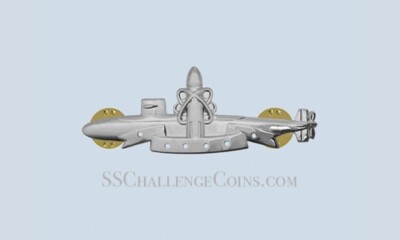 SSBN Submarine Deterrent Miniature Badge US Navy Pin Mirror Finish