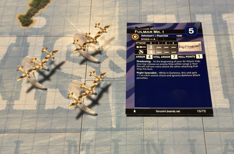 Axis & Allies - War At Sea - Forumini: Fulmar MK I - Britain Plane - Deck 5