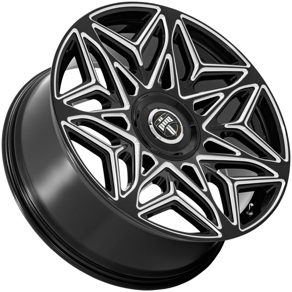 DUB DC274 Anomaly 22x9 5x115/5x120 +38mm Black/Milled Wheel Rim 22" Inch Foto 2 de 4