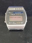 Vintage Seiko A156-5009 Solar Battery Alarm Chronograph Silver Digital Watch